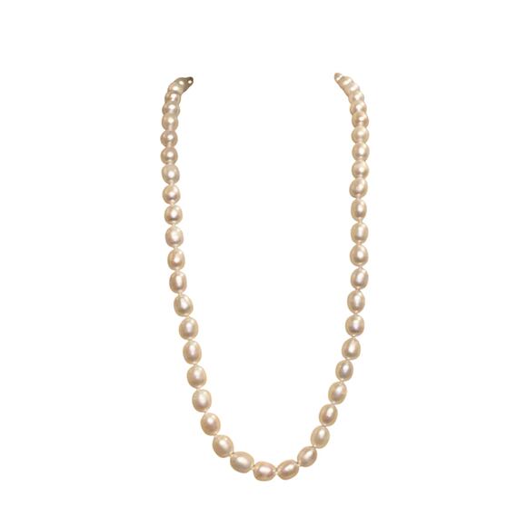 Sterling Silver & Freshwater Pearl Necklace w/ Removable Sterling & Zircon Pend. - Picture 9 of 12